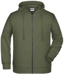 Daiber Hanorac pentru bărbați cu fermoar din bumbac bio 8026 - Măslin | 2XL (8026-1780958)