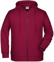 Daiber Hanorac pentru bărbați cu fermoar din bumbac bio 8026 - Vin | 5XL (8026-1783075)