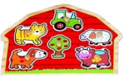 REGIO JÁTÉK Farm 6 darabos fa puzzle (RG24847)