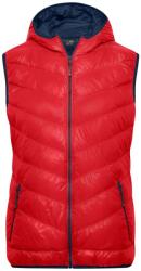 Daiber Vestă ușoară din puf de damă JN1061 - Roșie / albastru închis | XL (JN1061-1701350)