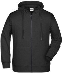 Daiber Hanorac pentru bărbați cu fermoar din bumbac bio 8026 - Negru prespălat | 5XL (8026-1783037)