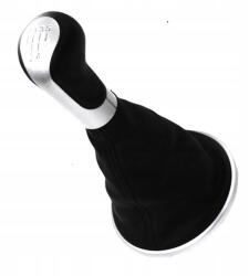 Skoda Fabia II, Roomster sebesség-váltó gomb, váltógomb szoknyával fekete-ezüst GZB-SK-011