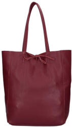  Olasz bőr 5228 bordó shopper kötős női válltáska