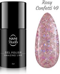 Naní gél lakk Amazing Line 5 ml - Rosy Confetti