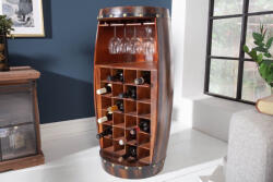 Winebar Borospalacktartó vitrin Winebar 97 cm barna fenyő