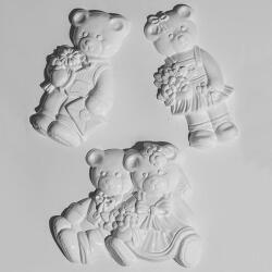 ArtExport Hobbyművész műanyag öntőforma - ünneplő macik, 3 db