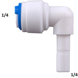 USTM L" könyök bekötő idom tömlős (pipa) fordított ozmózishoz 1/4" cső x 1/4" cső USTM Q-SE0404 (Q-SE0404)