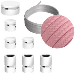 Creative Filé System Linear Kit - 5 m-es fényfüzér kábellel és 7 db fehérre lakkozott beltéri fa alkatrésszel (CAT02-LIN-CM16)