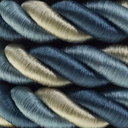 Creative Creative Cables lámpakábel 2XL elektromos vezeték, elektromos kábel 3x0, 75. Világos szövetborítás Bernadotte. Átmérő CLS24BERNADOTTE kék (CLS24BERNADOTTE)