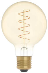 Creative-Cables LED arany izzószálas izzó Carbon Line ívelt spirál izzószálas gömb G80 4W 250Lm E27 1800K szabályozható - C05 (BB-C05)