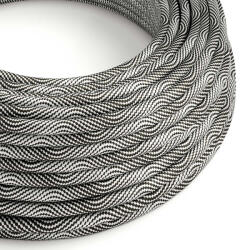 Creative Creative Cables textil lámpakábel Fényes optikai fekete és ezüst Vertigo textil kábel - Az XZ2ERM64 (XZ2ERM64)
