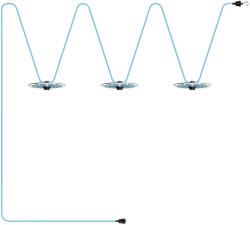 Creative-Cables Creative Cables lámpatest Maioliche' láncvilágítás Lumet rendszer 10 m-től, szövetkábellel, 3 lámpafoglalattal és CATE27N100CM17DD24MA01 (CATE27N100CM17DD24MA01)