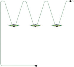 Creative-Cables Creative Cables lámpatest Maioliche' láncvilágítás Lumet rendszer 10 m-től, szövetkábellel, 3 lámpafoglalattal és CATE27N100CX08DD24MA02 (CATE27N100CX08DD24MA02)