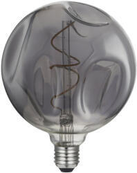 Creative-Cables LED izzó, gömb alakú, G140, dombornyomott, füstös spirál izzószál, 5 W, 150 lm, E27, 2000 K, szabályozható (DL700304)