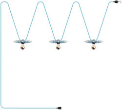 Creative-Cables Creative Cables lámpatest Maioliche' láncvilágítás Lumet rendszer 10 m-től, szövetkábellel, 3 lámpafoglalattal és CATE27N100CM17DD24MA01-L (CATE27N100CM17DD24MA01-L)