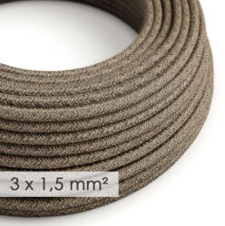 Creative Creative Cables textil lámpakábel Nagy keresztmetszetű elektromos kábel 3x1, 50 kör alakú XZ15RN04 barna (XZ15RN04)