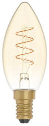Creative-Cables LED arany izzószálas izzó, karbon vonalú, ívelt spirál izzószálas gyertya C35 2, 5 W 136 lm E14 1800 K, szabályozható - C01 (BB-C01)