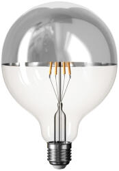 Creative-Cables LED izzó Félgömb ezüst B05 5V kollekció Rövid izzószálas gömb G125 1, 3W 110Lm E27 2500K Fényerő-szabályozható (BB-B05)