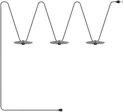 Creative-Cables Creative Cables lámpatest Maioliche' láncvilágítás Lumet rendszer 10 m-től, szövetkábellel, 3 lámpafoglalattal és CATE27N100CM04DD24MA04 (CATE27N100CM04DD24MA04)