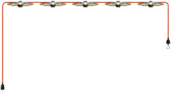 Creative-Cables Creative Cables lámpatest Maioliche' String Light Lumet rendszer 7, 5 m-től, szövetkábellel, 5 lámpatartóval CATE27N075CM09DD24MA03 fekete (CATE27N075CM09DD24MA03)