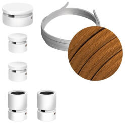 Creative Filé System Wiggle Kit - 3 m-es fényfüzér kábellel és 5 db beltéri, fehérre lakkozott fa alkatrésszel (CAT02-WIG-CM22)