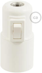 Creative-Cables Creative Cables foglalat Hőre lágyuló E27 lámpafoglalat készlet kapcsolóval PL27PBLINB fehér (PL27PBLINB)