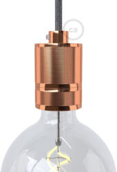 Creative-Cables Kettős hüvelyes, maratott alumínium E27 lámpafoglalat készlet (KBR27ALRA)