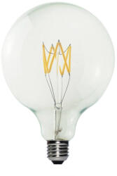 Creative-Cables LED izzó Átlátszó B04 5V Kollekció Rövid izzószál Globe G125 1, 3W 110Lm E27 2500K Fényerő-szabályozható (BB-B04)