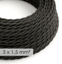 Creative Creative Cables textil lámpakábel Nagy keresztmetszetű elektromos kábel 3x1, 50 sodrott XZ15TN03 antracit (XZ15TN03)