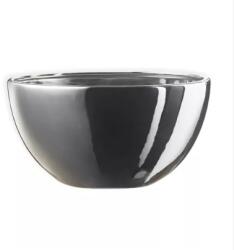  Elegáns fényes, ezüst kerámia kaspó 25 cm