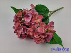  Hortenzia 5 ágú gumis csokor 46 cm - Mályva Cirmos