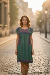 Ie traditionala Bluza Rochie cu broderie verde