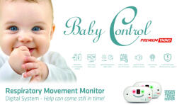Baby Control Premium Twins 2 db extra nagyméretű érzékelőlappal 2 teljes értékű készülék egy csomagban