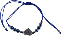 Kincsecske Kollekció Szív alakú Nazar fonott karkötő - védelem szeretettel