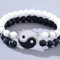 Kincsecske Kollekció Párban hordható Yin Yang kő gyöngy karkötő