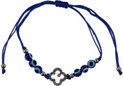Kincsecske Kollekció Négylevelű lóhere és Nazar karkötő kék színben