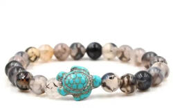 Kincsecske Kollekció Sárkánykő karkötő teknőssel