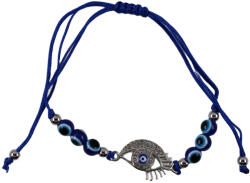 Kincsecske Kollekció Stilizált nyitott Nazar fonott karkötő - pillantás védelem