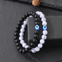 Kincsecske Kollekció Páros ovális Nazar szem karkötő szett