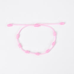 Kincsecske Kollekció 7 csomós rózsaszín védelmi karkötő