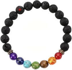 Kincsecske Kollekció Lávaköves csakra karkötő