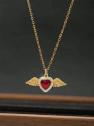 Kincsecske Kollekció Angyalszárnyas szív nyaklánc