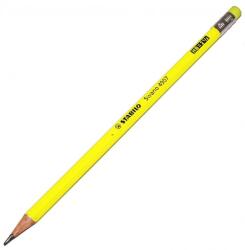 STABILO Графитен молив, Stabilo, Swano fluo HB с гума, Жълт (ST4907/HB-24)