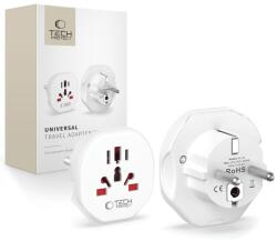 Tech-protect Universal Travel Adapter From Eu White - doopshop