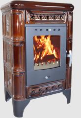 Bergen ceramic brown fireplace