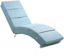 Casaria London relaxációs ágy nyugágy pihenőágy világoskék szövet (108593)