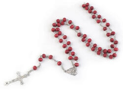  Rózsafüzér - Szentképes ajándékdobozban - bordó