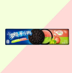 OREO szőlő és őszibarack krémmel töltött keksz 97g