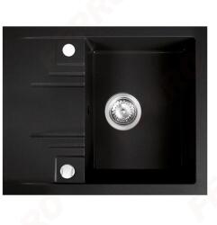 FERRO MEZZO II 1-medencés csepptálcás gránit mosogató, grafit BEMUTATÓ (FRR-DRGM48/58BA_X)