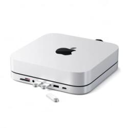 Satechi USB-C aluminium állvány és Hub Mac Mini-hez ezüst színű (ST-ABHFS) (Satechi ST-ABHFS)